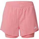 Adidas Sportske hlače 'Minimal Made For Training' roza / prljavo bijela