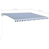  Automatska tenda sa senzorom LED 450 x 350 cm plavo-bijela | shoptok.hr