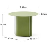 Kave Home Kovinska okrogla stranska mizica ø 55 cm Arvin – | Shoptok.si