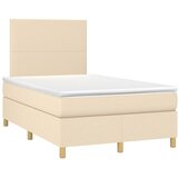  s oprugama i madracem krem 120 x 200 cm od tkanine | shoptok.hr