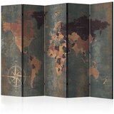  Paravan u 5 dijelova - Room divider – Map in browns and greys 225x172 | shoptok.hr