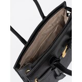 Shelvt Black handbag with a decorative buckle in gold | shoptok.hr