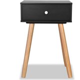  Noćni Ormarići 2 kom Masivna Borovina 40x30x61 cm Crni | shoptok.hr