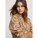 Mango Bluza 'Diana' mornarska / med / pastelno rumena / breskev | Shoptok.si