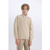 Defacto Boy's Zipper Stand Collar Knitwear Sweater | ePonuda.com