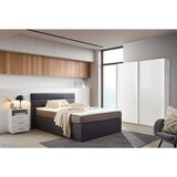 home24 omara z drsnimi vrati, bela, bela, visoki sijaj | Shoptok.si