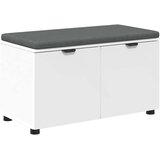  Klupa za hodnik s jastukom s policom Bijeli 80 x 38 x 46 cm | Eponuda.ba