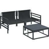 vidaXL Vrtna sedežna garnitura 3 pcs Antracitna Jeklo | Shoptok.si