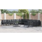 vidaXL Sjedeća garnitura za vrt 12 pcs Antracit Čelik | shoptok.hr
