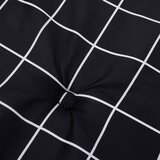  Jastuci za vrtne stolice 2 kom crni karirani 40x40x4 cm tkanina | shoptok.hr