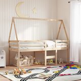  Visoki krevet s krovom 80 x 200 cm od masivne borovine | shoptok.hr