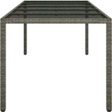  Vrtni stol sivi 250x100x75 cm od kaljenog stakla i poliratana | shoptok.hr
