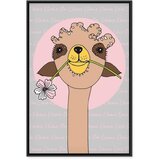  Slika - Happy Llama (1 Part) Vertical 60x90 U crnom drvenom okviru | shoptok.hr