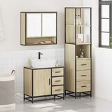  3-dijelni set kupaonskog namještaja boja hrasta sonome drveni | shoptok.hr