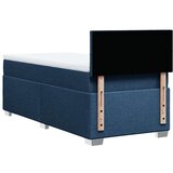 vidaXL Krevet s oprugama i madracem plavi 90 x 200 cm od tkanine | shoptok.hr