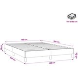  Okvir za krevet bez madraca crni 140 x 190 cm baršunasti | shoptok.hr