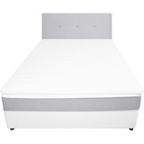 CARRYHOME POSTELJA Z VZMETNICO 140 cm x 200 cm , tekstil bela, svetlo siva | Shoptok.si