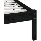  Okvir za krevet od masivne borovine crni 140 x 190 cm | shoptok.hr