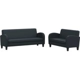  2-dijelni set sofa od umjetne kože crni | Eponuda.com