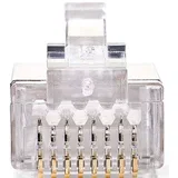 CCGB89302ME RJ45 konektor Muški STP CAT6 Pravi Pozlaceni Polikarbonat Providni 10 kom