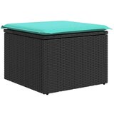 vidaXL Vrtna garnitura - 6-dijelni set vrtnih sofa s jastucima crni od poliratana - Crna sa spremištem 1 | shoptok.hr