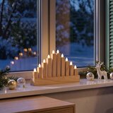 Brilagi LED Drveni božićni svećnjak 10xLED/2xAA | Eponuda.com