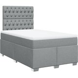  Krevet s oprugama i madracem svjetlosivi 120x190 cm od tkanine | shoptok.hr