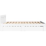  Krevetna konstrukcija s uzglavljem 2 pcs Bijeli 137 x 188 cm | Eponuda.com
