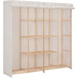 vidaXL garderobna omara iz blaga 173x40x170 cm bela | Shoptok.si