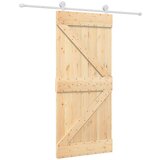 vidaXL Klizna vrata s priborom za montažu 90 x 210 cm masivna borovina | shoptok.hr