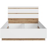 Modern Living Postelja Calabria, Bela, Barva Hrasta, 140x200 | Shoptok.si