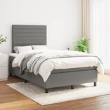 The Living Store Box spring postelja z vzmetnico temno siva 120x200 cm blago - Box Spring Postelja, (21517113) Cene