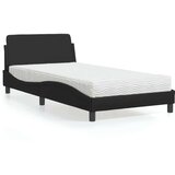  Krevet s madracem crni 100 x 200 cm od umjetne kože Cijene