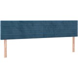 Maison Chic Posteljno vzglavje - Vzglavna omarica 2 kosa temno modro 100x5x78/88 cm žamet, (22077094) Cene