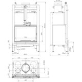 Palazzetti kaminski vložek na drva ecomonoblocco mx 78 front version 13 kw | Shoptok.si