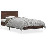 Okvir za krevet smeđi hrast 90x190 cm konstruirano drvo i metal | shoptok.hr
