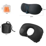 INF Samovzračevalni U vratni vzglavnik iz mlečne svile s kompletom Black, (5000309255) | Shoptok.si