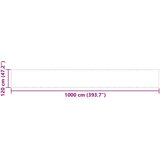 Balkonska pregrada crvena 120x1000 cm 100% poliester Oxford | Eponuda.ba