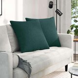 vidaXL Blazine za kavč 2 pcs Temno zelena 80 x 80 cm blago | Shoptok.si