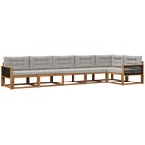  Set vanjskih sofa 6 kom. Prirodna i Svjetlosiva | shoptok.hr