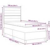  Zložena postelja z vzmetnico in LED Temno rjava 100x200 cm Tkanina, (22067007) | Shoptok.si
