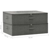 vidaXL Kutije za pohranu 2 kom od tkanine 70 x 40 x 18 cm antracit | shoptok.hr