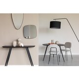 White Label Črna stranska mizica iz masivnega tika 37x118 cm Webster – | Shoptok.si