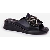 Boto Women's Wedge Sandals With Bow Black Moonzella | Shoptok.si