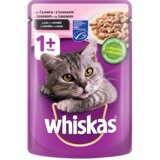 whiscas purina hrana za odrasle mačke whiskas, losos u sosu, 100g