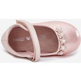 EVENTO Children's Ballet Flats With Velcro And Flowers Pink Nikione | Shoptok.si