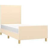  Za krevet s uzglavljem krem 90x190 cm od tkanine | shoptok.hr