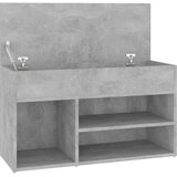  Klupa za cipele boja betona 80 x 30 x 45 cm konstruirano drvo | shoptok.hr