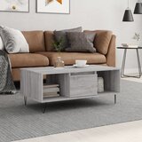 vidaXL Klubska mizica siva sonoma 90x50x36,5 cm inženirski les | Shoptok.si