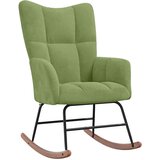  Stolica za ljuljanje s osloncem za noge svjetlozelena baršun | shoptok.hr